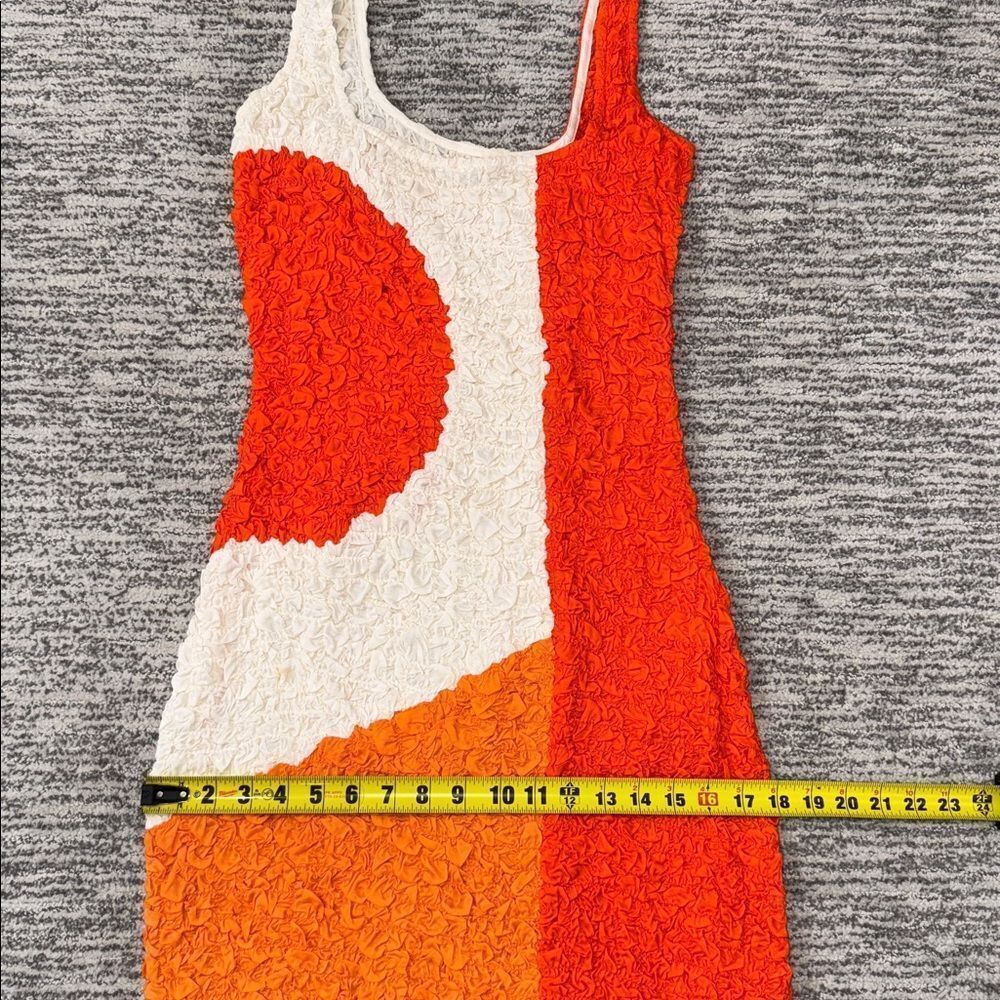 New Mara Hoffman Sloan Textured Colorblock Popcorn Midi Dress Small - Picture 10 of 15